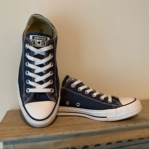 Navy Blue Low Top Converse